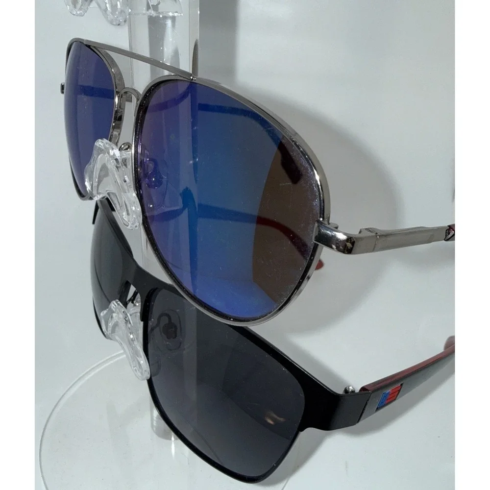 Lot of 2 pairs Authentic Chaps x Foster Grant Sunglasses- Silver & Black Aviator